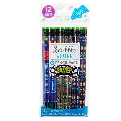 Load image into Gallery viewer, Scribble Stuff 12ct Poly Bag Pencils Gaming
