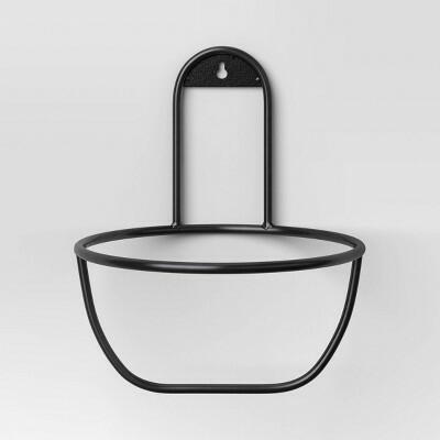Load image into Gallery viewer, Room Essentials Metal Outdoor Planter Hanger Black 8x8x9.5
