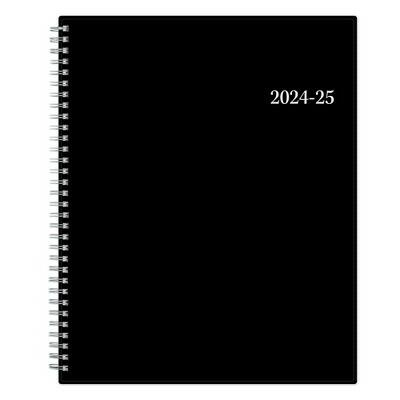 Load image into Gallery viewer, Blue Sky 2024-25 Weekly Monthly Planner 11x8.5 Black Wirebound
