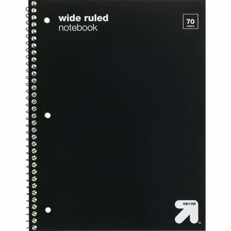 Load image into Gallery viewer, up&amp;up Spiral Notebook 1 Subject Wide Ruled Flexible Plastic Cover 70 Pages

