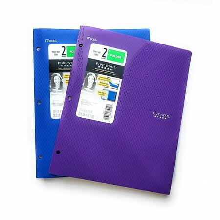 Load image into Gallery viewer, Five Star 2 Pocket Plastic Folder Purple Letter Size 8.5x11
