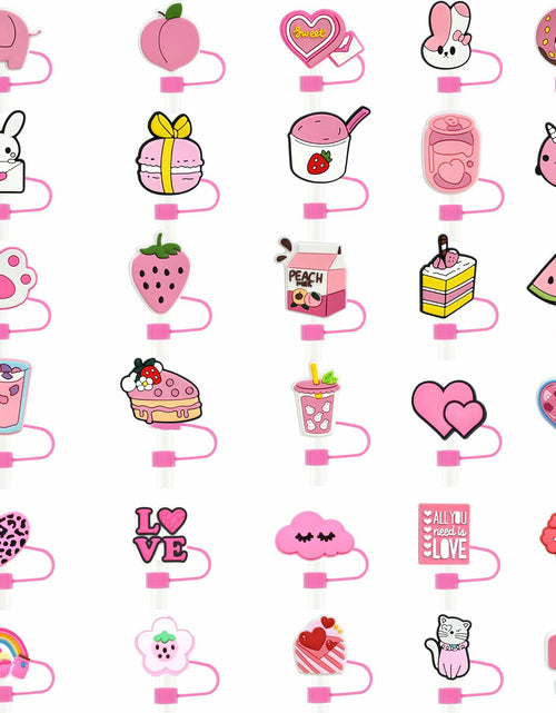Load image into Gallery viewer, Ibuclein 30PCS Pink Girl Cover Cap for Stanley 40oz Cup Straw Toppers PVC
