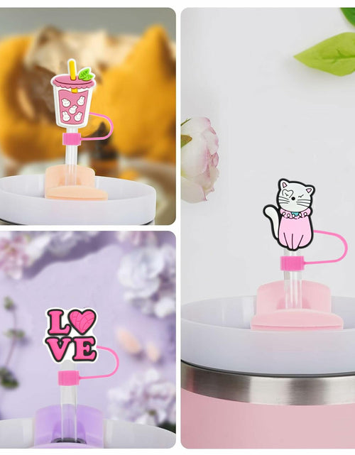 Load image into Gallery viewer, Ibuclein 30PCS Pink Girl Cover Cap for Stanley 40oz Cup Straw Toppers PVC
