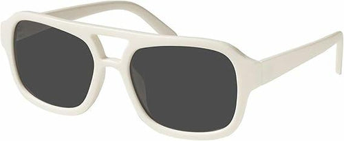 Load image into Gallery viewer, Mosanana Aviator Sunglasses Women Narrow White Frame Black Lens MS52362
