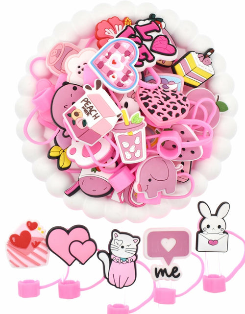 Load image into Gallery viewer, Ibuclein 30PCS Pink Girl Cover Cap for Stanley 40oz Cup Straw Toppers PVC

