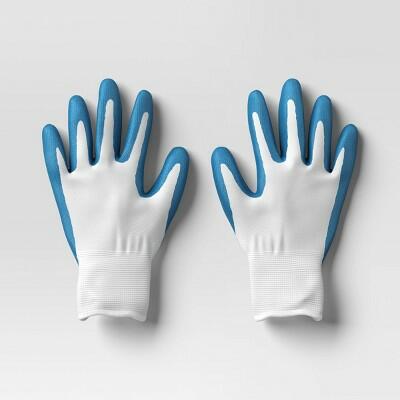 Load image into Gallery viewer, Room Essentials™ Outdoor Garden Work Gloves 2pk Blue Green M/L Size M/L
