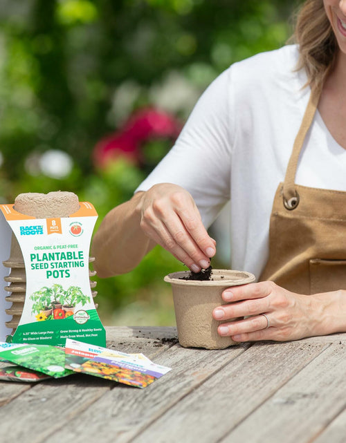Load image into Gallery viewer, Back to the Roots Organic Plantable Seed Starting Pots 4.25" Wide Brown 8 Ct
