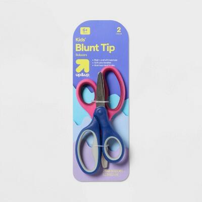 Load image into Gallery viewer, [Like New] up&amp;up Kids Scissors 2ct Blunt Tip Pink Blue 5 Inch Safety School Craft
