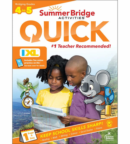 Summer Bridge Activities 4th to 5th Grade Workbook All Subjects Math Language