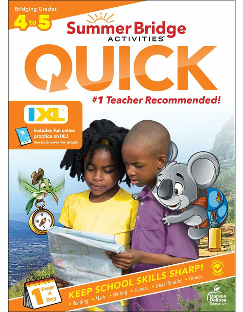 Load image into Gallery viewer, Summer Bridge Activities 4th to 5th Grade Workbook All Subjects Math Language
