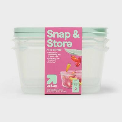 Load image into Gallery viewer, up&amp;up Snap &amp; Store Rectangle Food Storage Containers 48 fl oz 2ct
