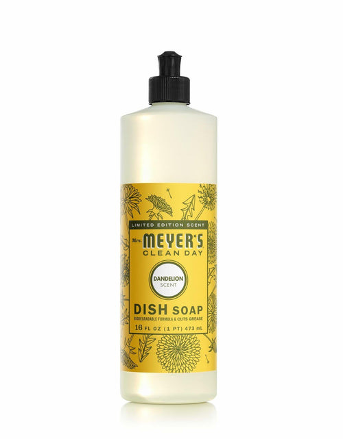 Load image into Gallery viewer, Mrs. MEYER'S CLEAN DAY Liquid Dish Soap Dandelion Scent 16oz Bottle
