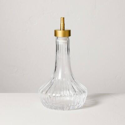 Load image into Gallery viewer, Hearth &amp; Hand Glass and Brass Bitter Dispenser Clear Zinc Alloy Silicone
