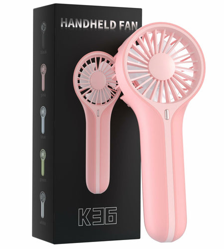 BDXXJ Pink Mini Handheld Fan USB Rechargeable with Base Portable