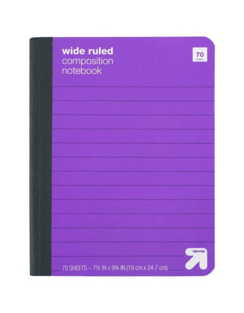 Load image into Gallery viewer, Target Up &amp; Up Wide Ruled Composition Notebook Purple 70 Sheets
