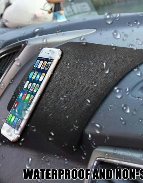Load image into Gallery viewer, Tobenbone Car Dashboard Anti-Slip Rubber Mat 10.6x5.9 Black Grid
