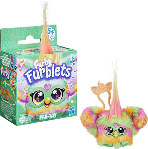 Load image into Gallery viewer, [Like New] Furby Furblets Par Tay Interactive Plush Toy Multicolor Talking Collectible
