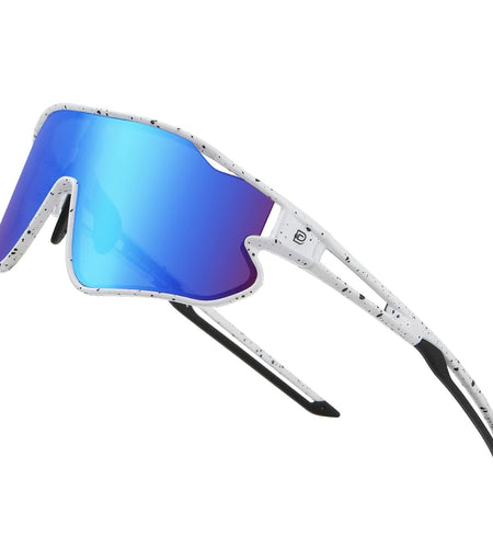 DUCO Kids Sunglasses Youth Baseball UV400 TR90 Frame Sports Shades White Black