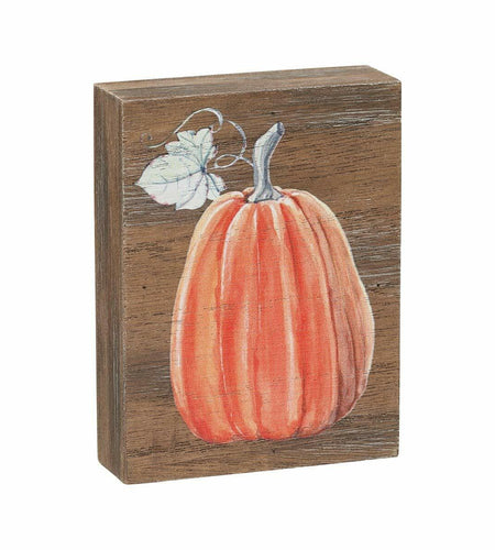 [Like New] Collins Painting Mini Fall Wood Block Sign Tall Pumpkin Rustic Decor
