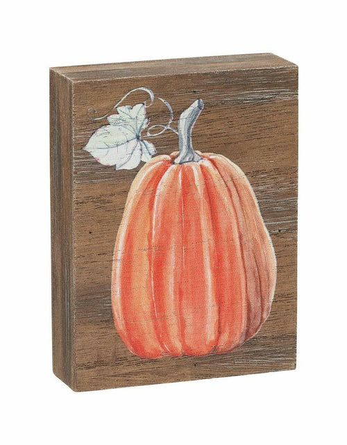 Load image into Gallery viewer, [Like New] Collins Painting Mini Fall Wood Block Sign Tall Pumpkin Rustic Decor
