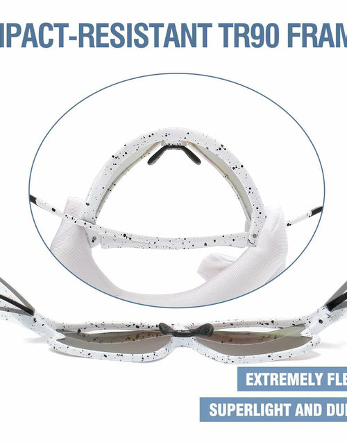 Load image into Gallery viewer, DUCO Kids Sunglasses Youth Baseball UV400 TR90 Frame Sports Shades White Black
