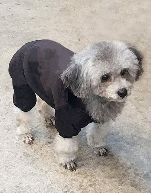 Load image into Gallery viewer, [Like New] LifeWheel Dog Hoodie Fleece Sweatshirt Buttons Winter Warm Cotton Black Size M
