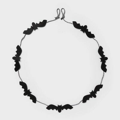 Load image into Gallery viewer, Spritz Halloween Felt Bat Garland Black Halloween Decoration
