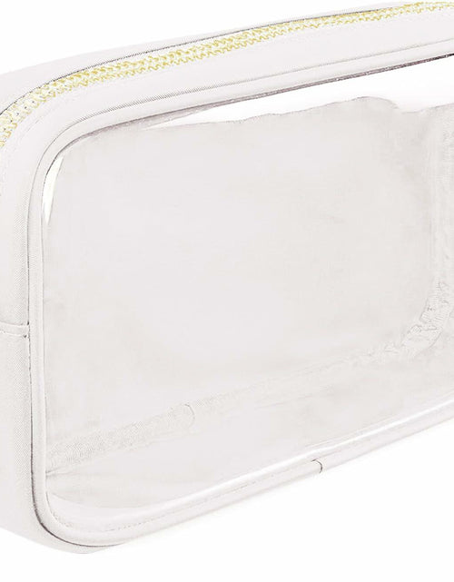 Load image into Gallery viewer, PRRQFJZS Clear Waterproof Makeup Bag Cosmetic Organizer Travel M White
