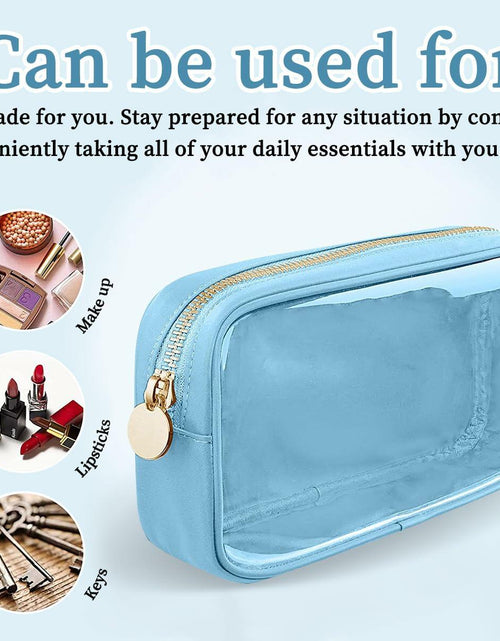 Load image into Gallery viewer, PRRQFJZS Clear Waterproof Makeup Bag Cosmetic Organizer Travel M White
