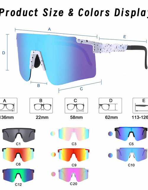 Load image into Gallery viewer, MARIDA UV400 Sports Sunglasses Adjustable Temple Men Women Unisex
