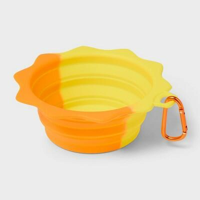Load image into Gallery viewer, Sun Squad 13oz Collapsible Dog Bowl Yellow/Orange
