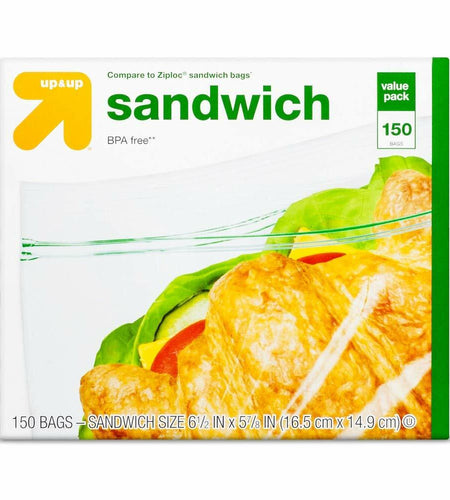 [Like New] Up & Up Sandwich Bags Clear Plastic Small 150ct