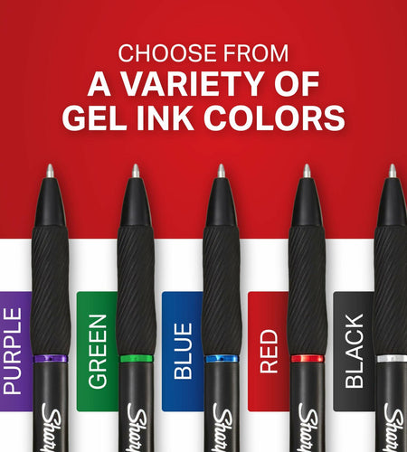Sharpie S-Gel Pens Medium Point 0.7mm Black Ink 4 Count
