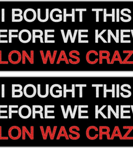 Funny Car Bumper Sticker 7.5x3 in Black 2 Pack – Humor Auto Decal Set
