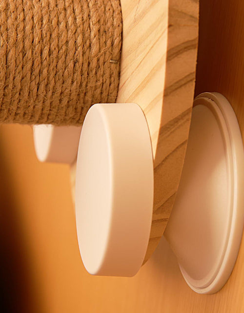 Load image into Gallery viewer, Pialouge Wooden Cat Stairs with Suction Cups 3-Level Log Color Ladder
