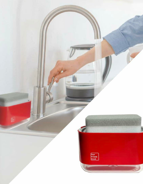 Load image into Gallery viewer, Four Friends 2-in-1 Dish Soap Dispenser with Sponge Holder Beige
