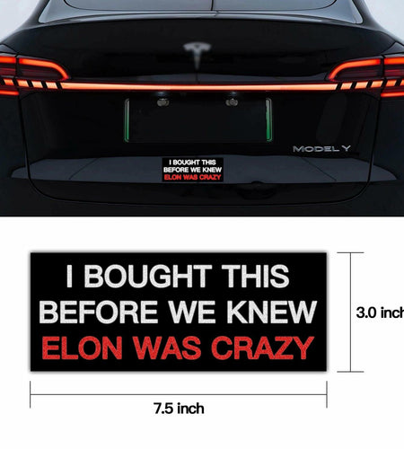 Funny Car Bumper Sticker 7.5x3 in Black 2 Pack – Humor Auto Decal Set