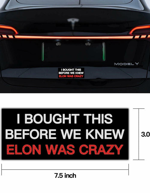 Load image into Gallery viewer, Funny Car Bumper Sticker 7.5x3 in Black 2 Pack – Humor Auto Decal Set
