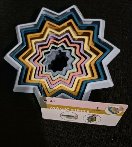 Unbranded Magic Circle Star Brain Teaser Cube Multi-Color Plastic Toy