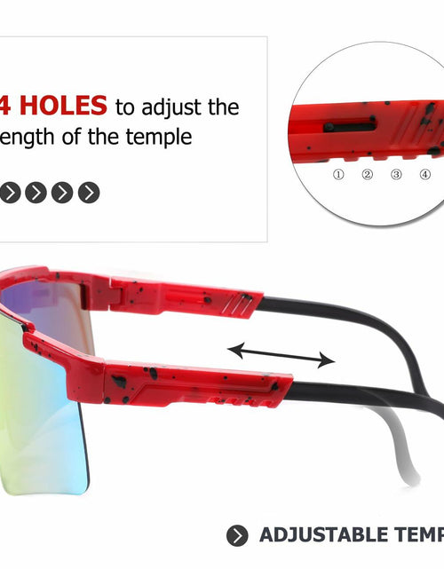 Load image into Gallery viewer, NICBOOY Sports Fan Oversized Sunglasses UV400 Adjustable Temple Unisex
