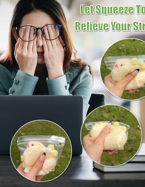 Load image into Gallery viewer, Gberlczz Handmade Chicken Squishy Stress Reliever Fuzzy Yellow Toy 3.52oz
