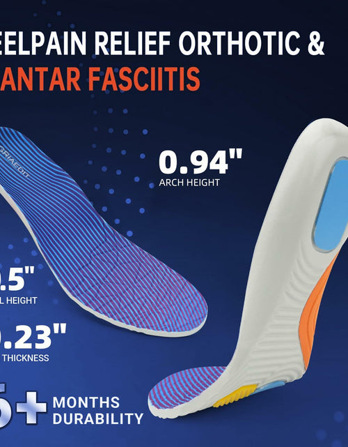 Load image into Gallery viewer, GRIAEDIT Orthotic Insoles Shock Absorbing Pain Relief for Shoes Size M12/W14
