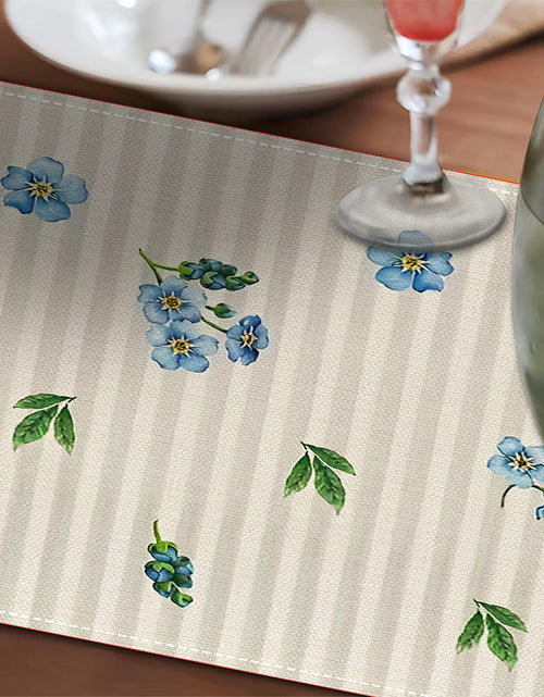 Load image into Gallery viewer, Hamiutci Easter Table Runner 13x72in Blue Bunny Floral Spring Decor

