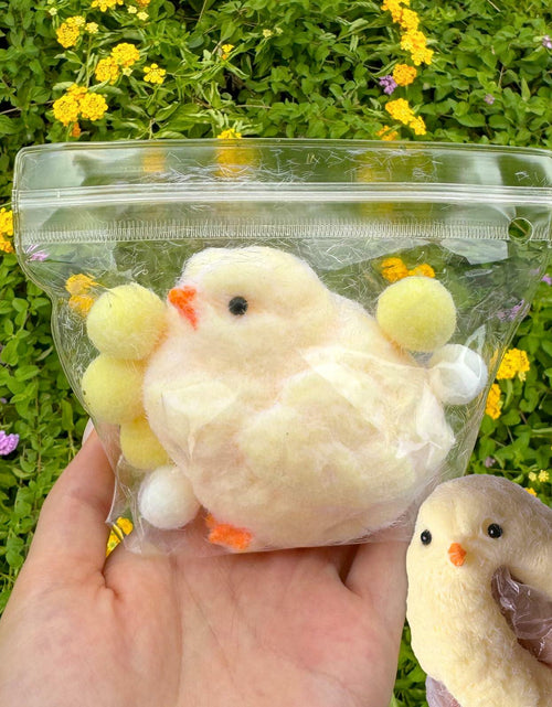 Load image into Gallery viewer, Gberlczz Handmade Chicken Squishy Stress Reliever Fuzzy Yellow Toy 3.52oz
