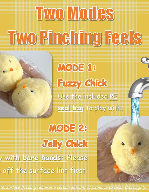 Load image into Gallery viewer, Gberlczz Handmade Chicken Squishy Stress Reliever Fuzzy Yellow Toy 3.52oz
