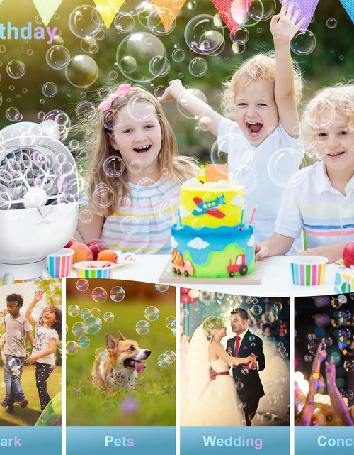 Load image into Gallery viewer, UckPure Rechargeable Bubble Machine 180° Rotating 38000 Bubbles/min 500ml White
