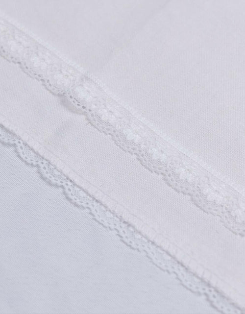 Load image into Gallery viewer, Cloth Dinner Napkins with Lace - Linen Rayon Cotton Blend -White
