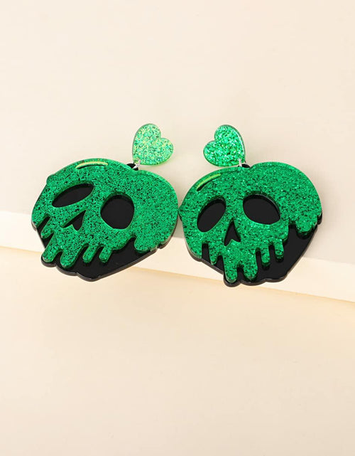 Load image into Gallery viewer, 3 Pairs Halloween Horror Skull Earrings acrylic Gothic Skull Pumpkin Earring For
