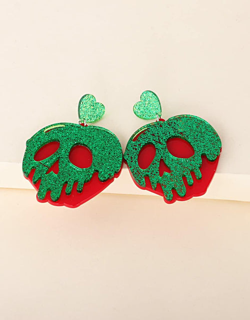Load image into Gallery viewer, 3 Pairs Halloween Horror Skull Earrings acrylic Gothic Skull Pumpkin Earring For
