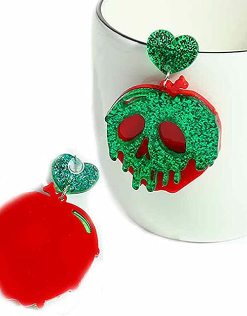Load image into Gallery viewer, 3 Pairs Halloween Horror Skull Earrings acrylic Gothic Skull Pumpkin Earring For
